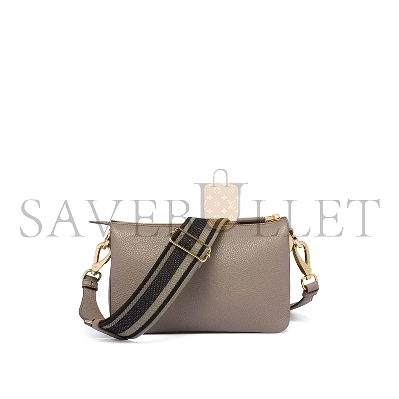 PRADA LEATHER SHOULDER BAG 1BH194 (23*13.5*6cm)